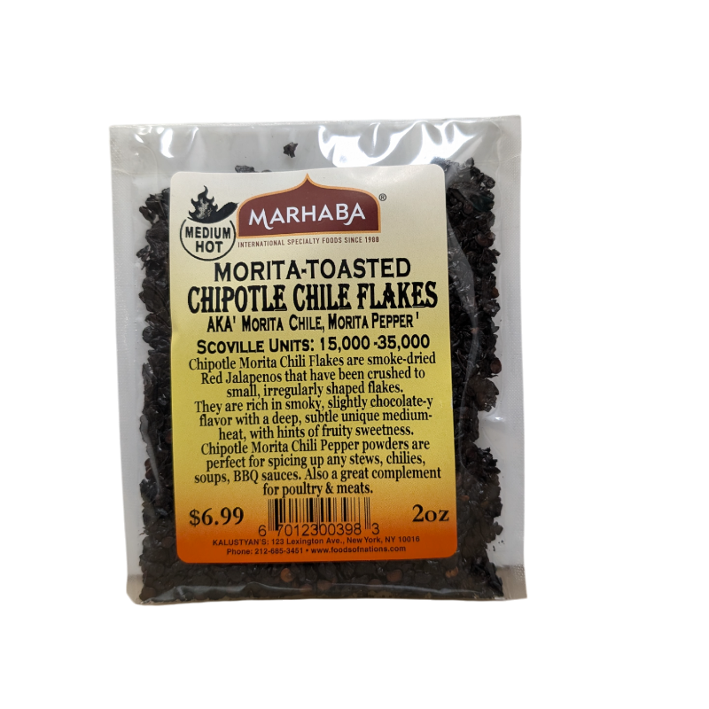 Chipotle Chile Flakes Morita-Toasted Medium-Hot