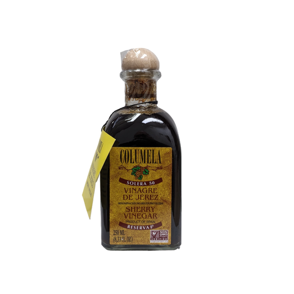 sherry vinegar in small glass bottle