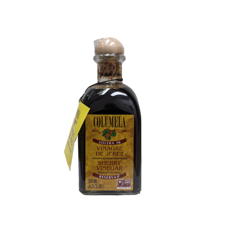 sherry vinegar in small glass bottle