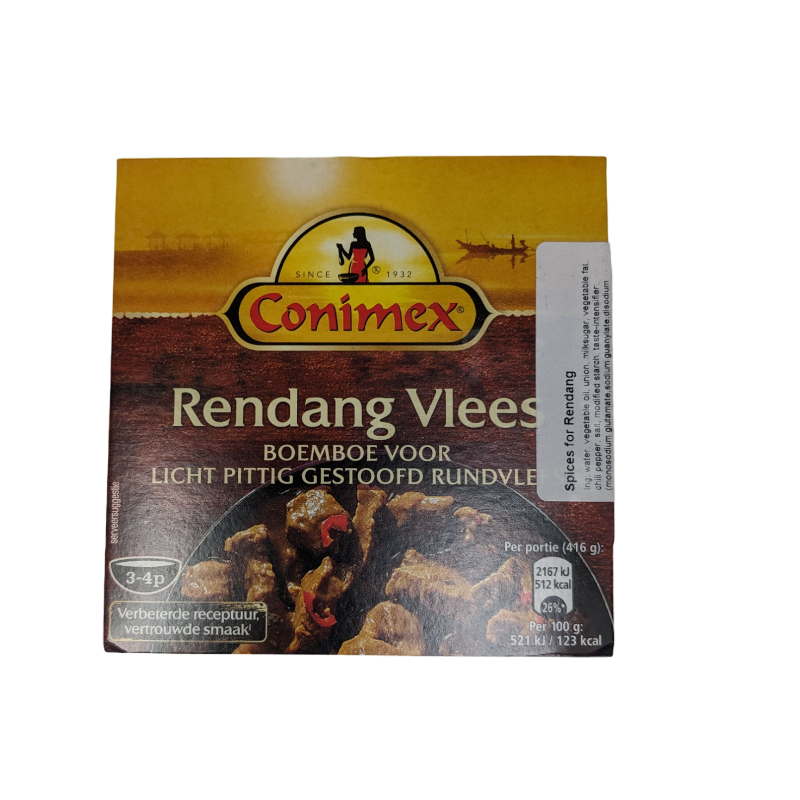 rendang vleese in a small container