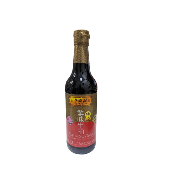 premium soy sauce in a bottle