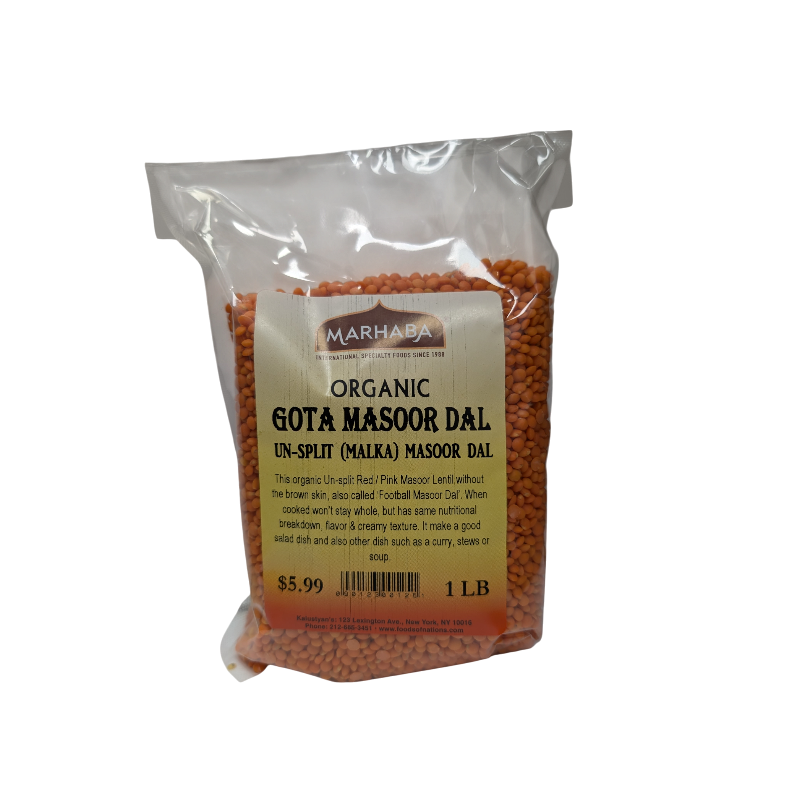 Masoor Dal, Gota (Un-Split Malka Masoor Dal), Organic