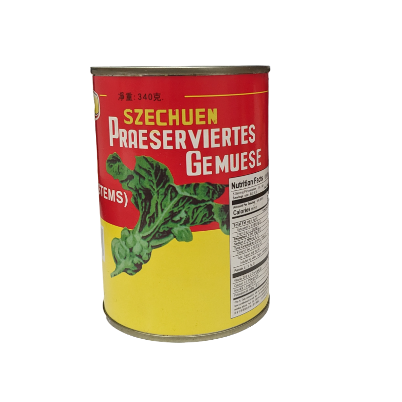 shredded mustard greens in a can