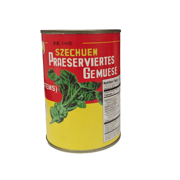 shredded mustard greens in a can