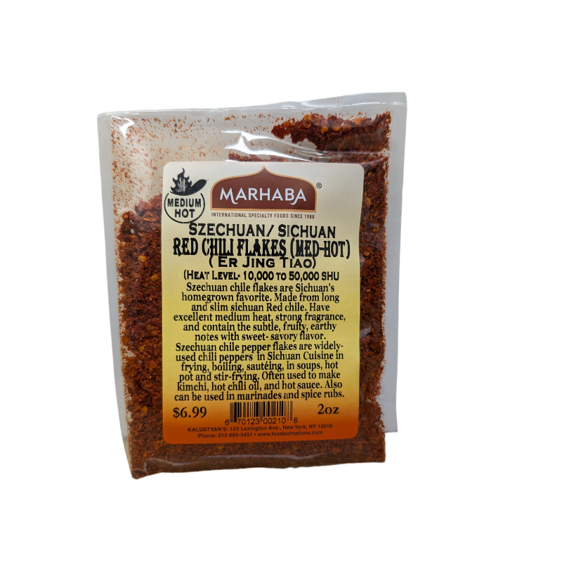 Szechuan-Sichuan Red Chili Flakes Medium-Hot
