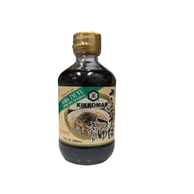 soba tsuyu sauce in glass