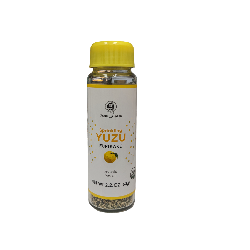 yuzu furikake in glass bottle