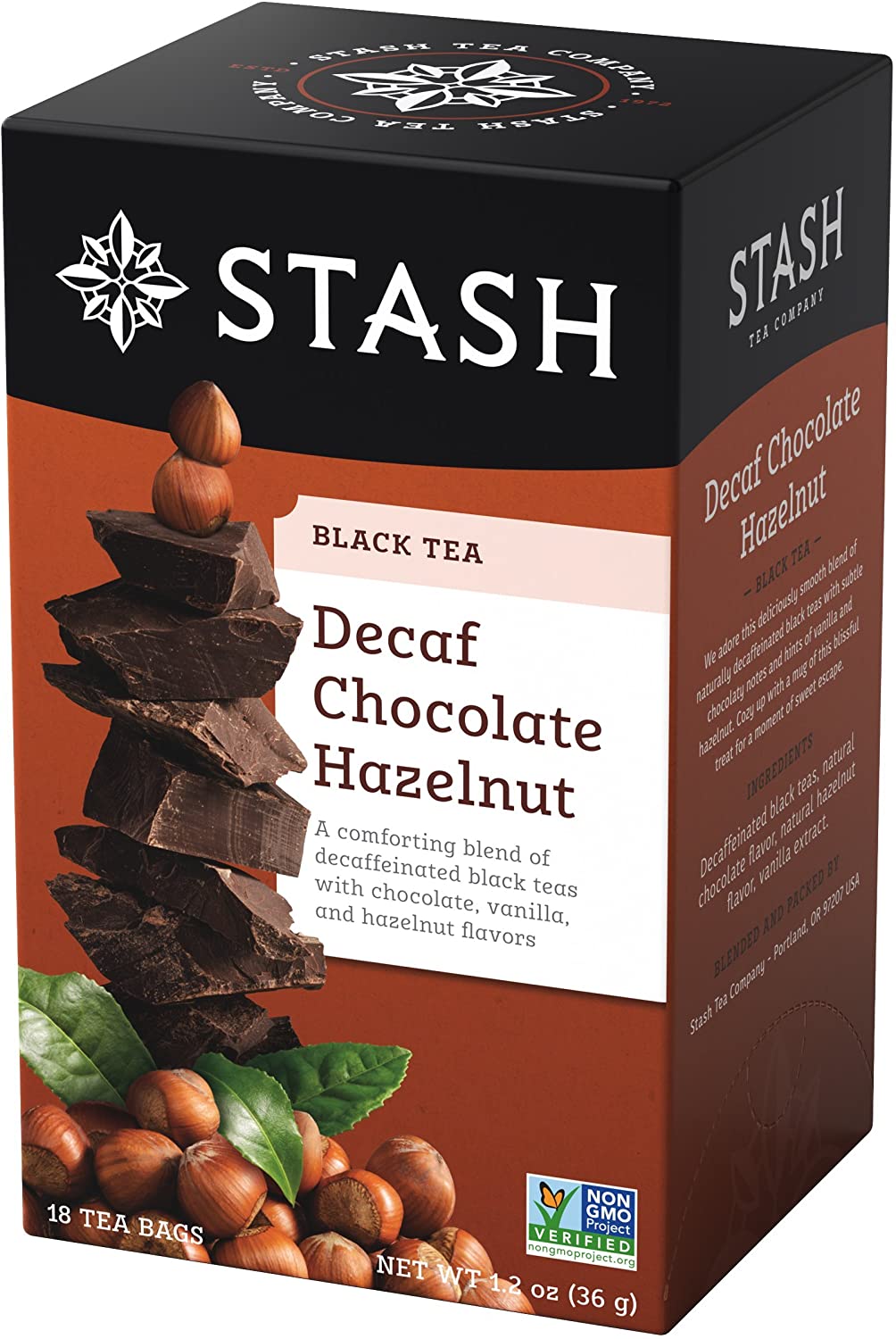 Chocolate Hazelnut, Decaf, Black Tea