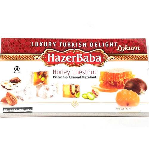 HazerBaba Luxury Turkish Delight Honey (Pistachio, Almond, Hazelnut with Chestnut Flavoring)