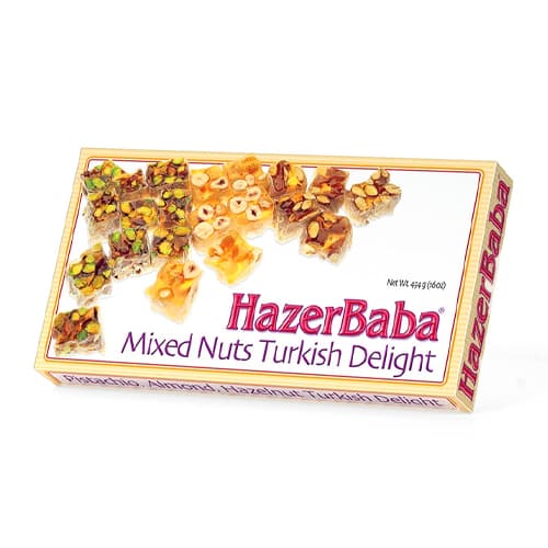 HazerBaba Turkish Delight (Pistachio, Almond, Hazelnut with Vanilla Flavoring)