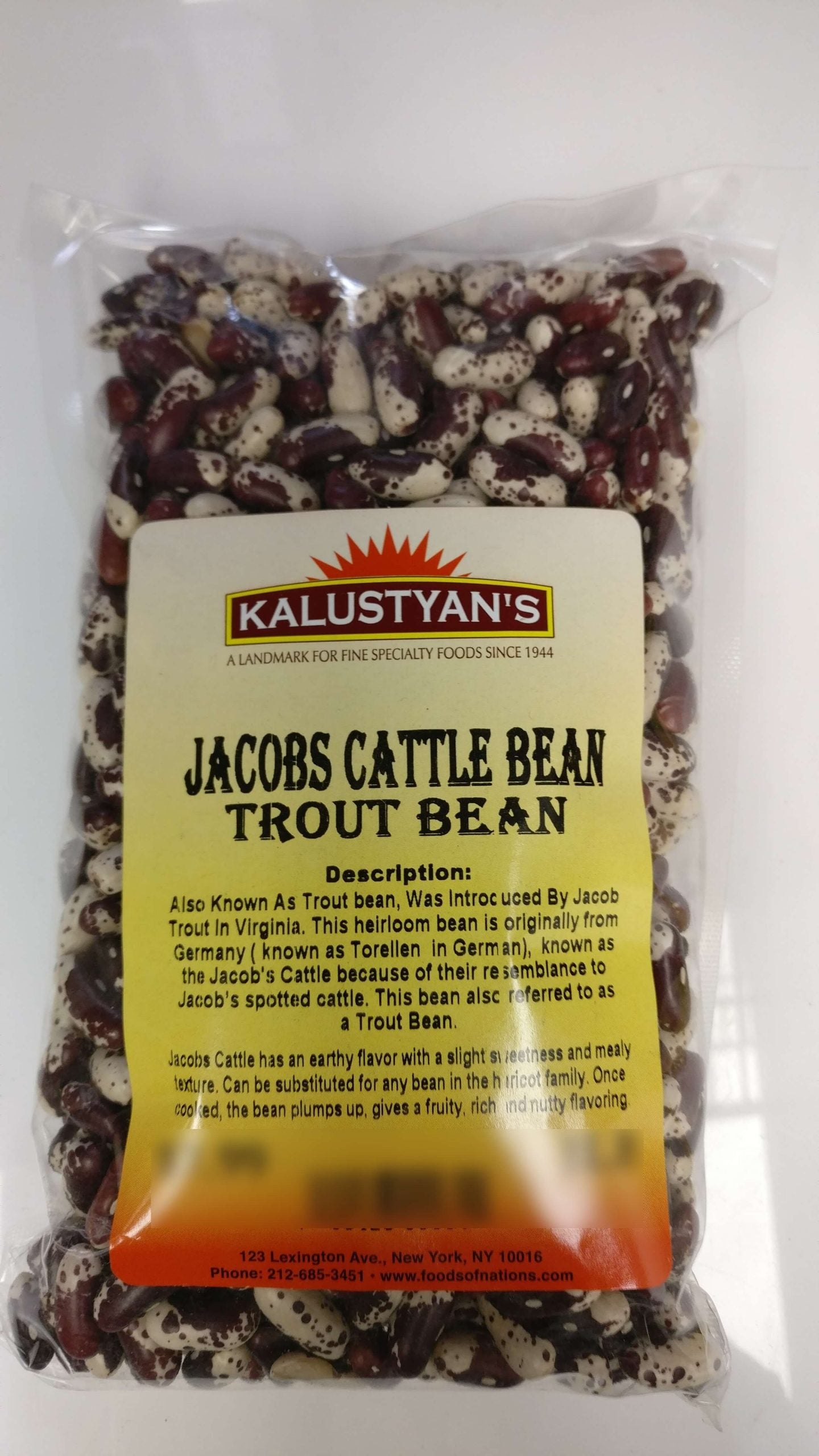 Jacob's Cattle Bean (Trout Bean)