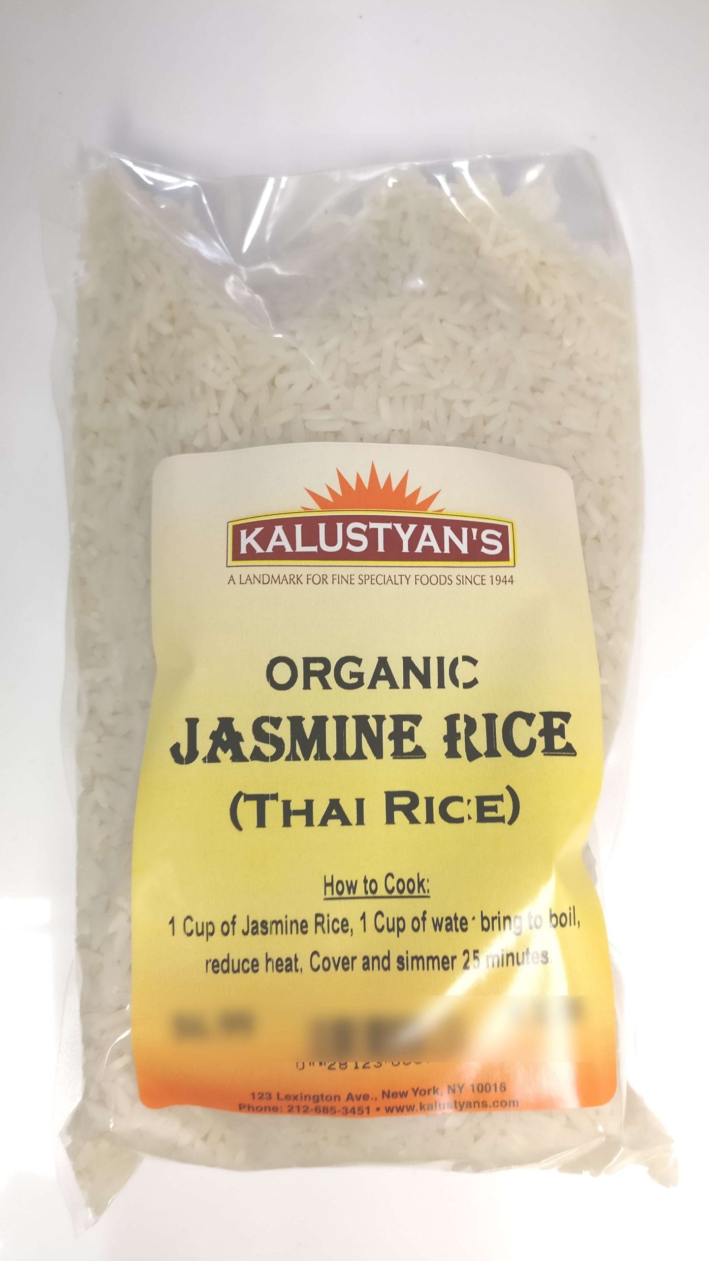 Jasmine Rice, Organic