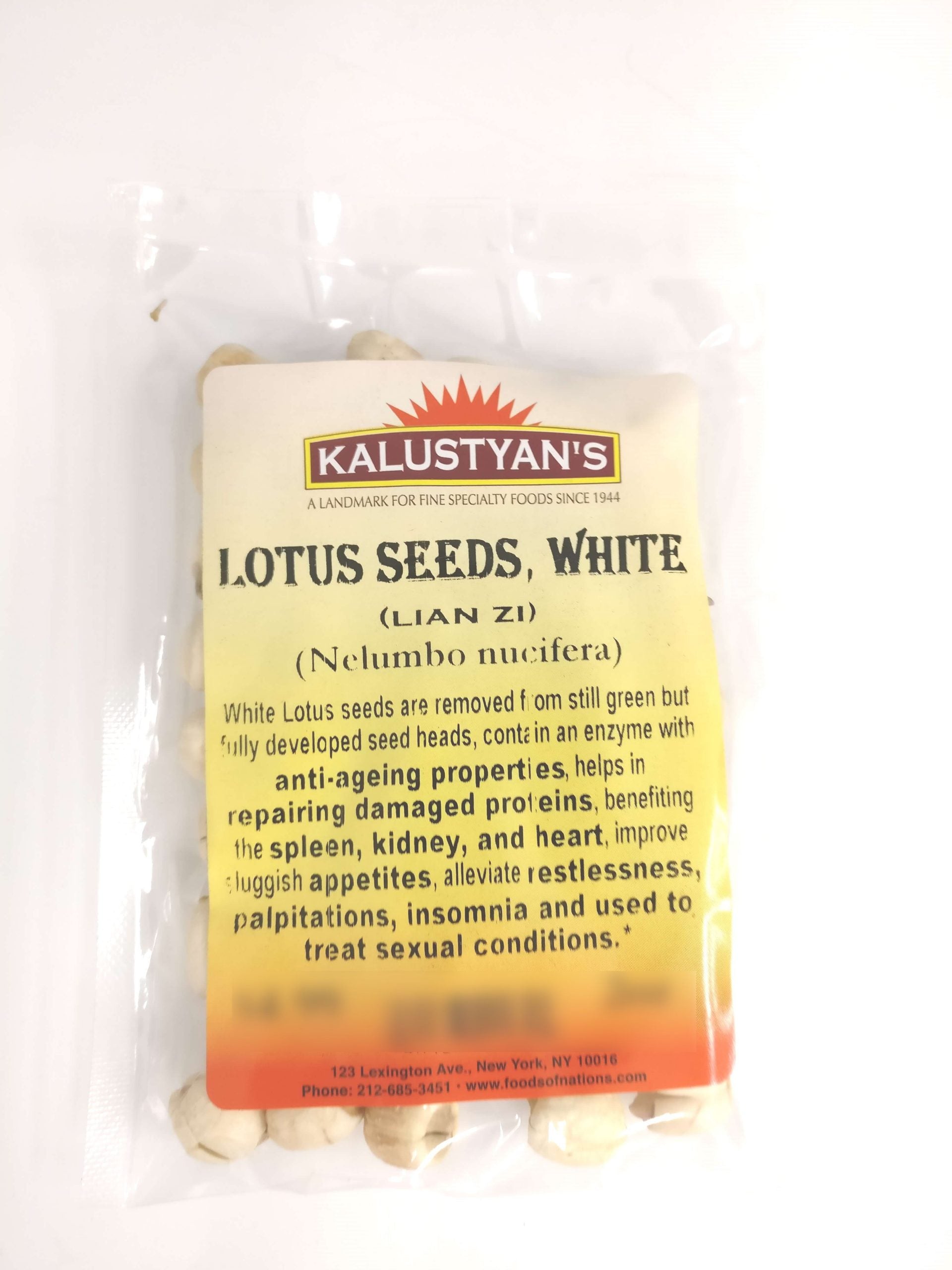 white lotus flower seeds Lotus Seed, White (lian Zi) (Nelumbo Nucifera) – Kalustyan's