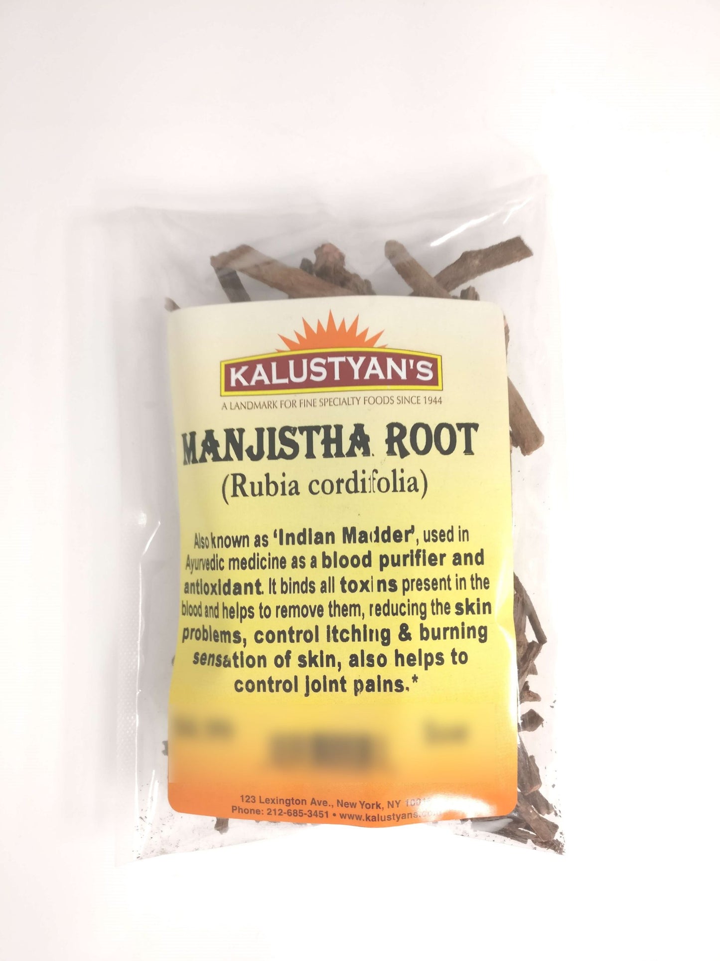 Manjistha Root (Rubia Cordifolia), Cut Pieces