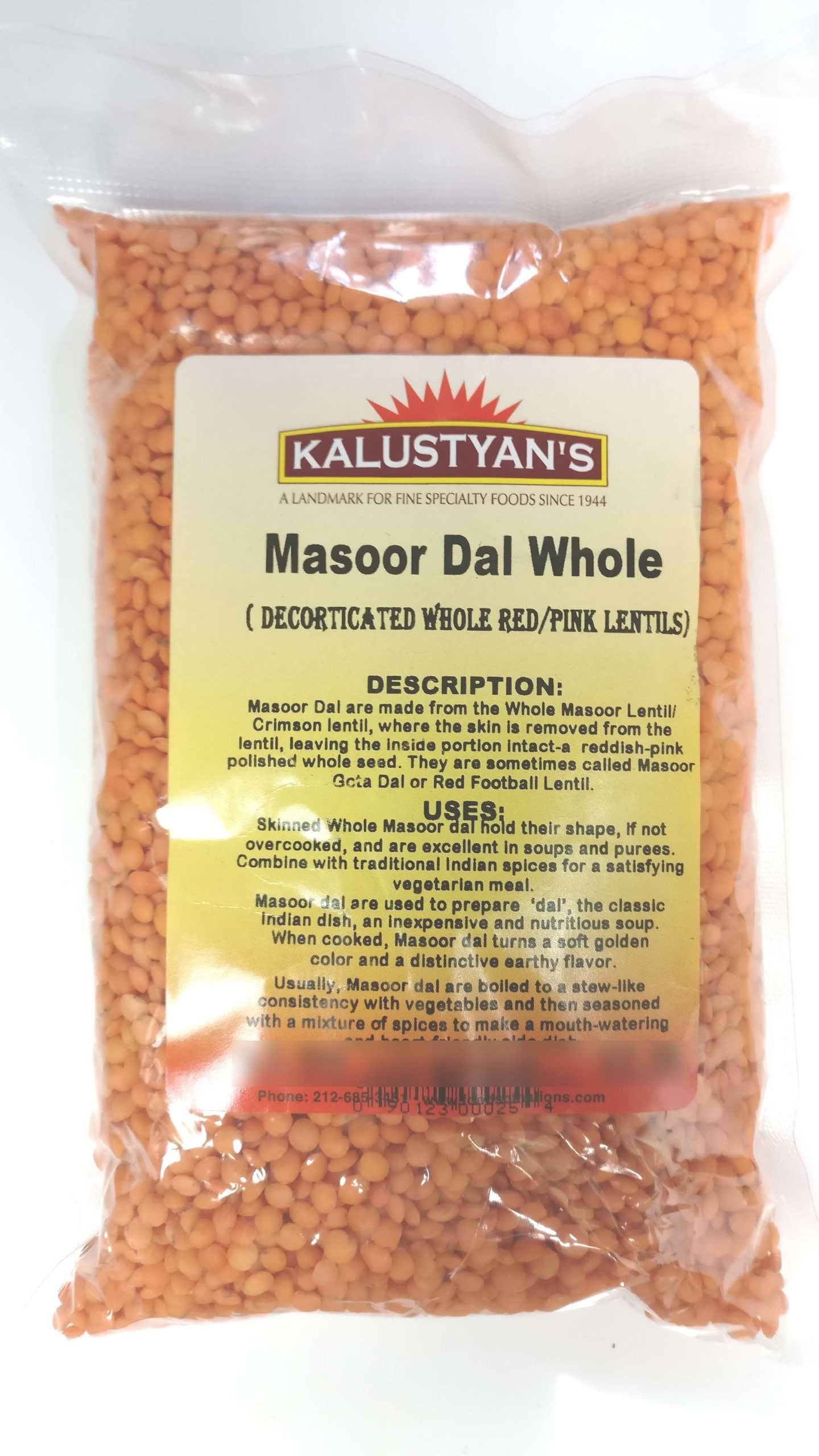 Masoor Dal Gota (UnSplit-Skinless Malka Masoor Dal), Indian