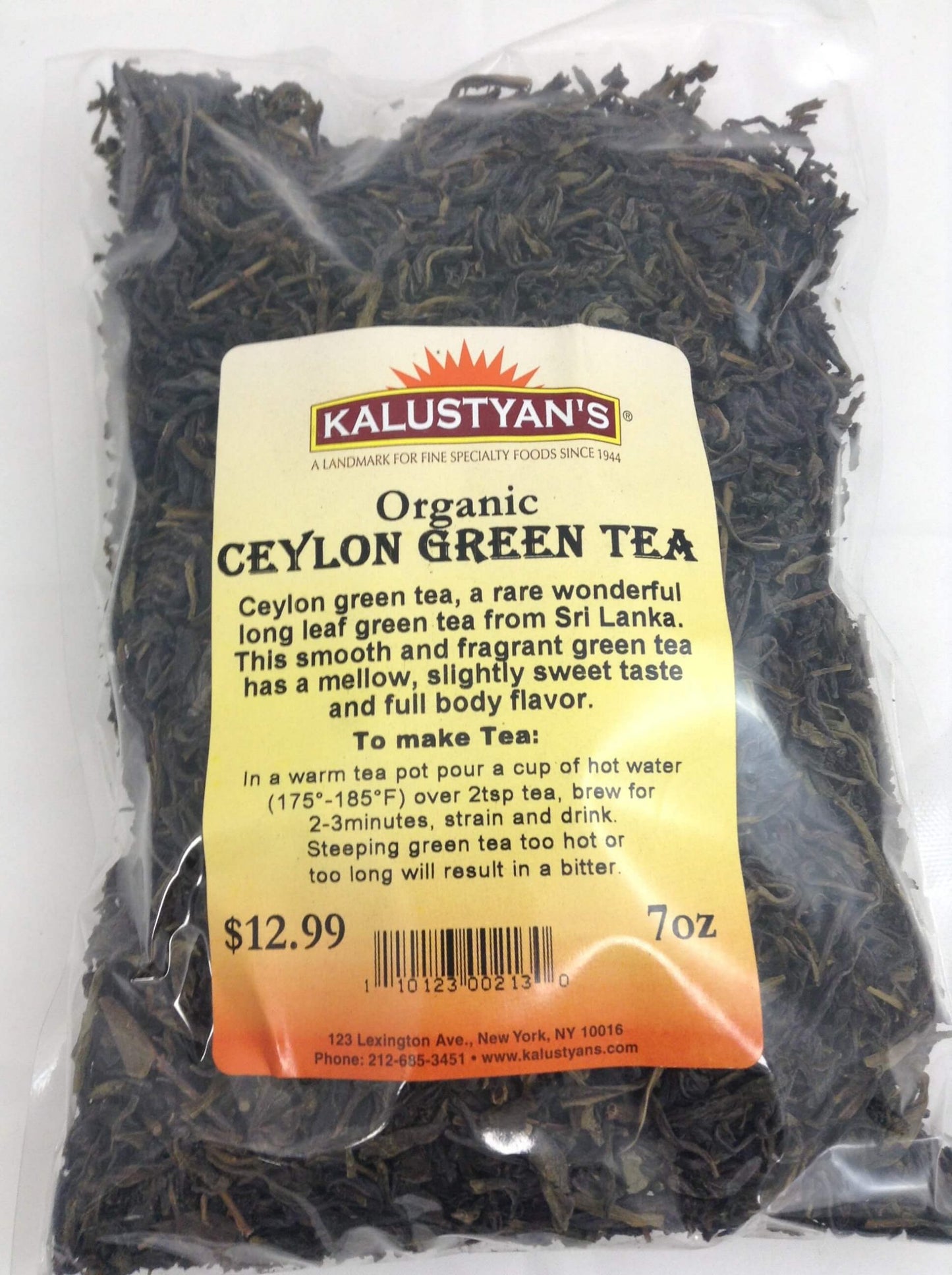 Ceylon Green Tea (OP), Organic