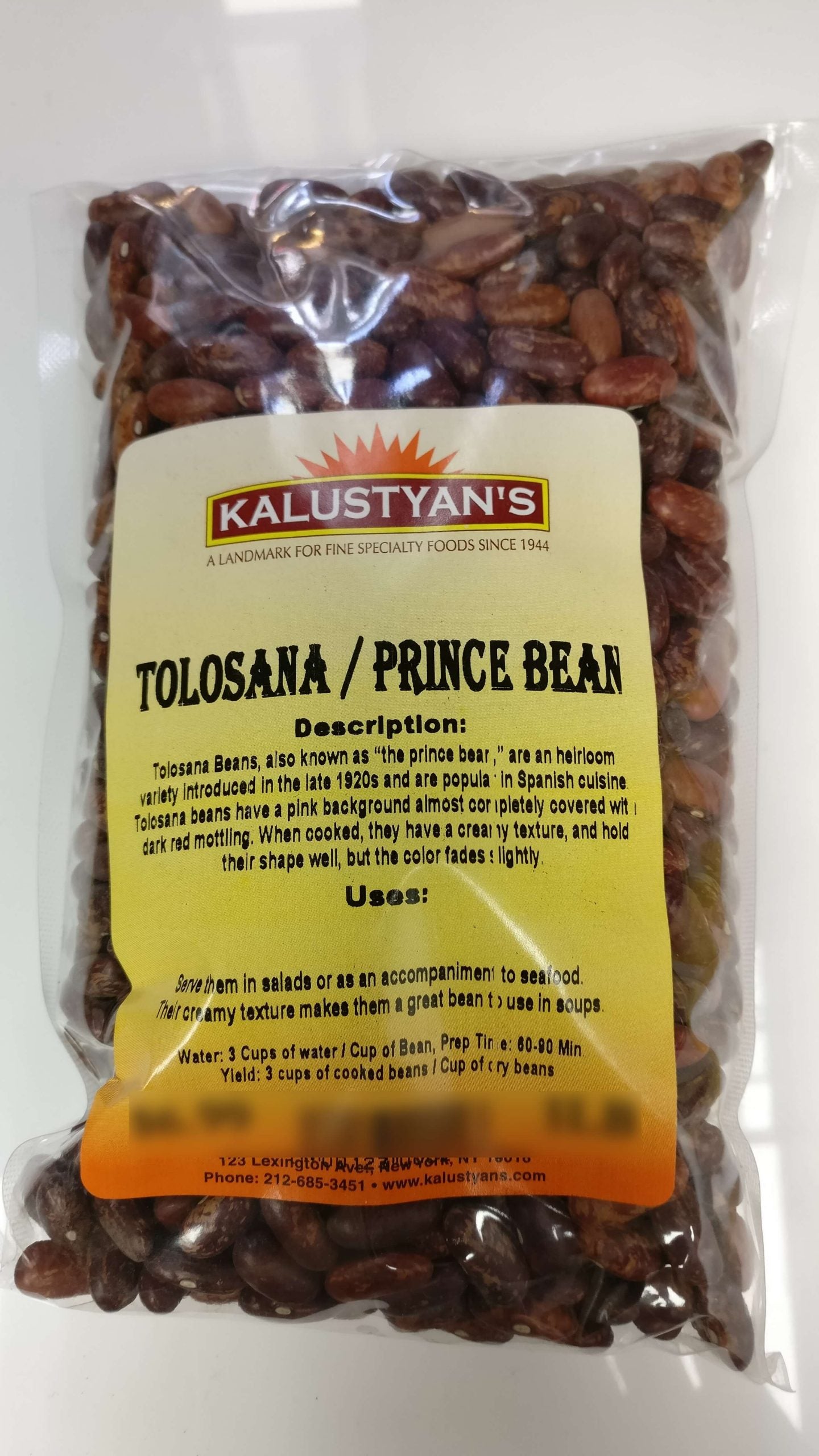 Tolosana Bean, Spanish