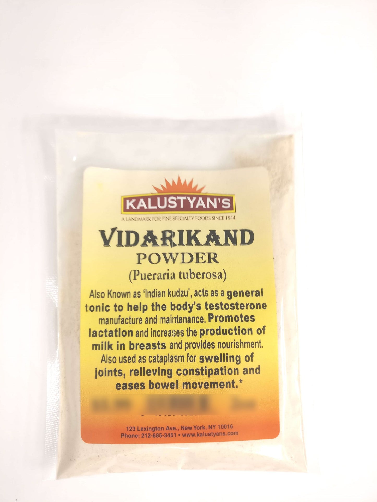 Vidarikand (Pueraria Tuberosa), Powder