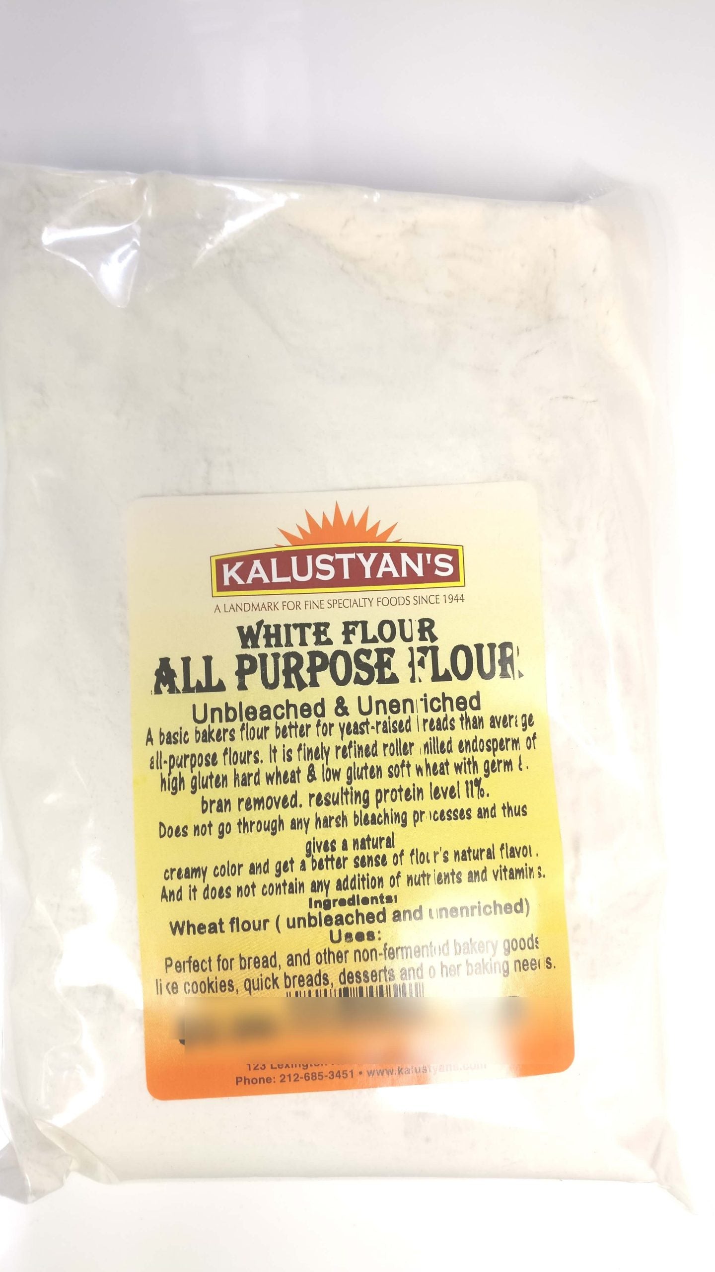 All Purpose Flour, Unbleached & Unenriched