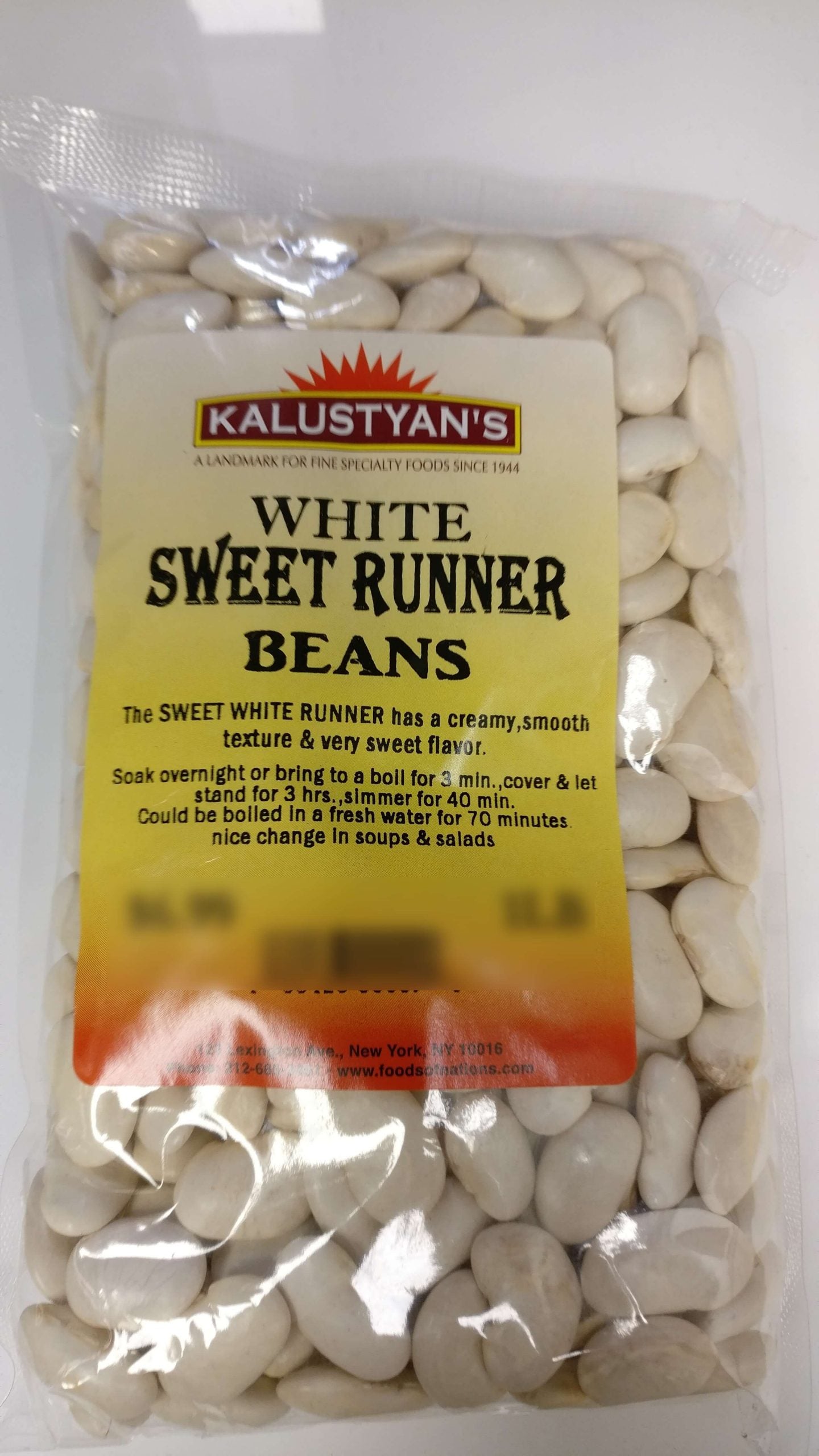 Sweet White Runner Bean