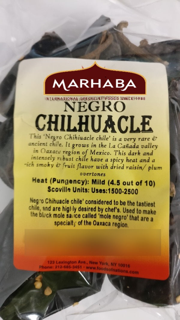Chilhuacles Negro, Dried Chili Whole