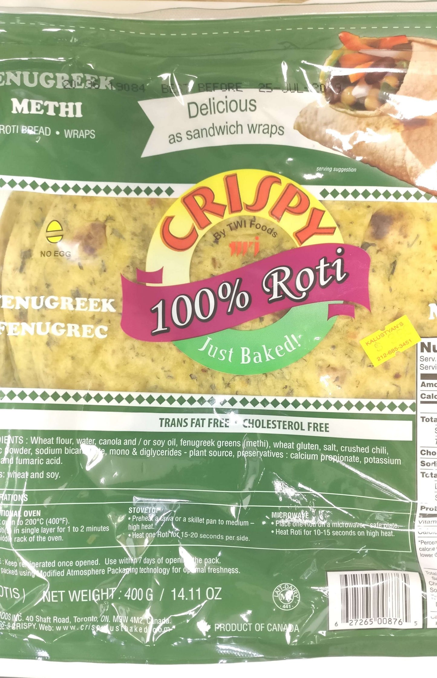 Methi (Fenugreek) Roti