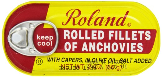 Rolled Fillet of Anchovies w/ Capers in Olive Oil