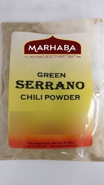 Serrano (Green) Chili, Powder