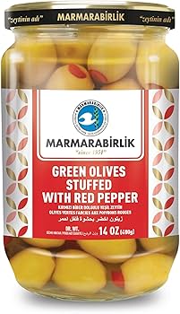 Green Olives Stuffed With Red Pepper Marmarabirlik