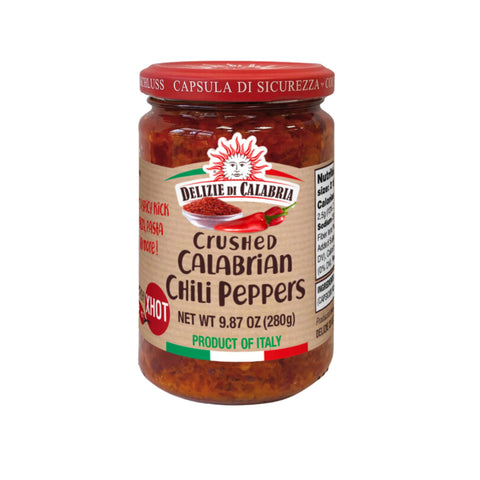 Crushed Calabrian Chili Peppers Hot with Basil