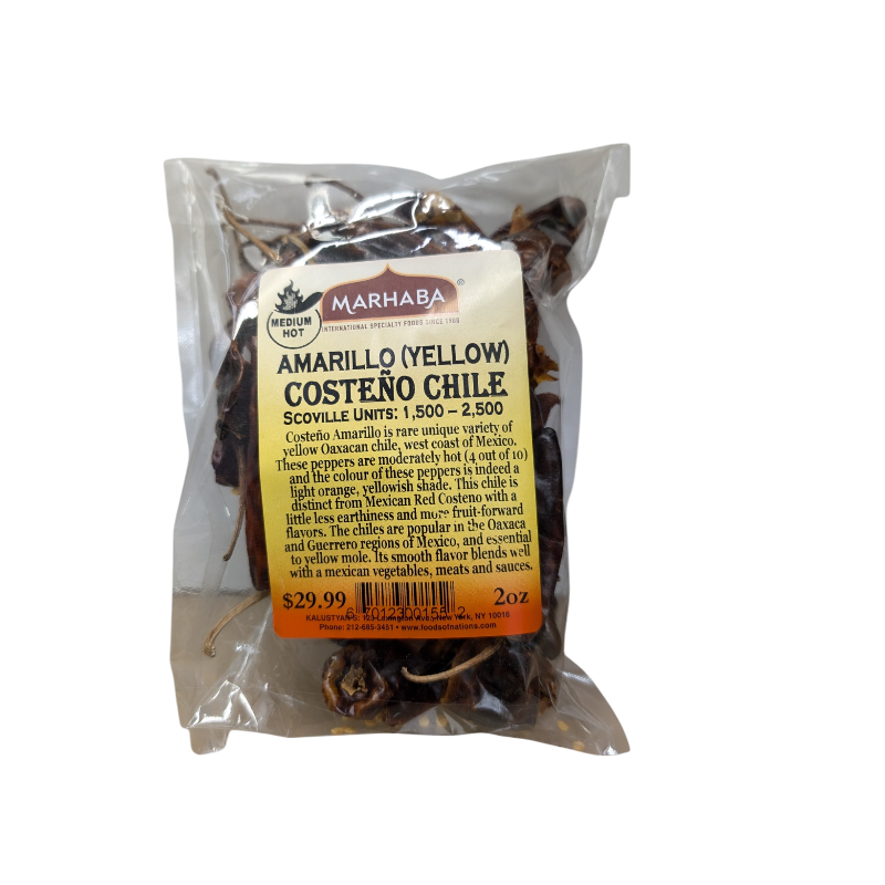 Amarillo (Yellow) Costeno Chile Medium-Hot