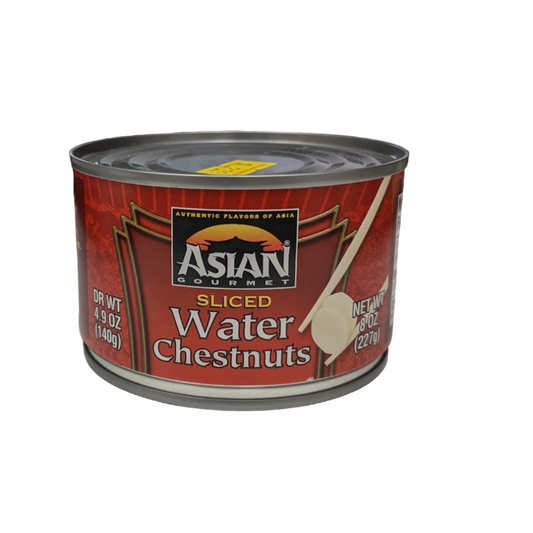 water chestnuts sliced in a can