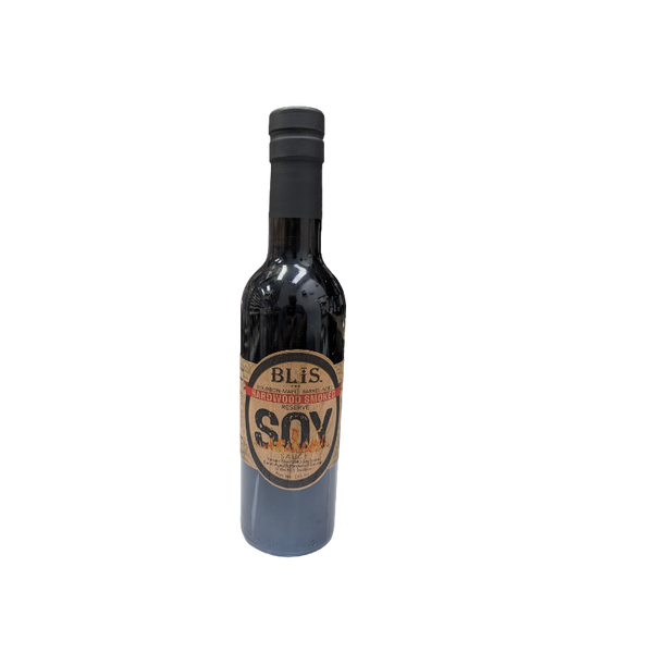 hardwood smoked soy sauce in a bottle