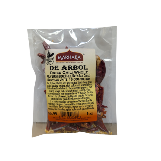 Chile De Arbol Whole Medium-Hot