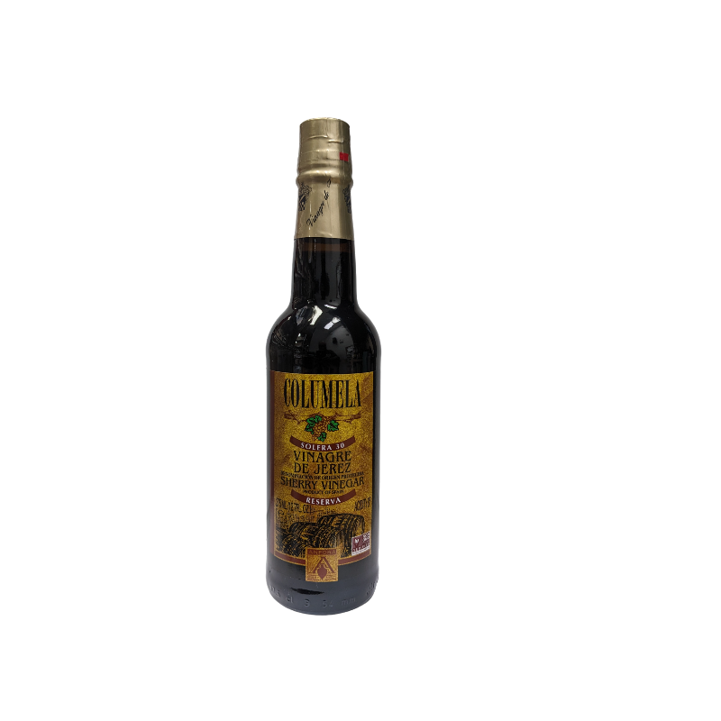 Sherry Vinegar in a medium sized glass bottle