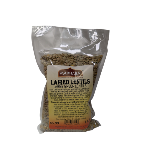 Laired Lentils, Large Green Lentils
