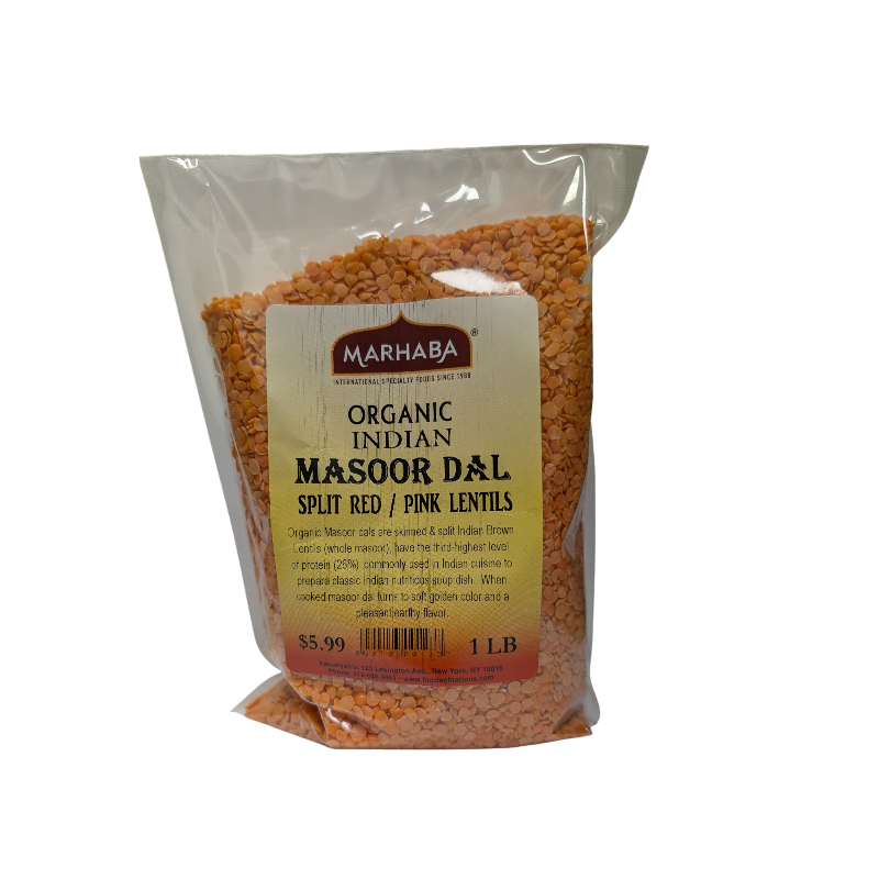 Masoor Dal (Split Red/Pink Lentils), Indian, Organic