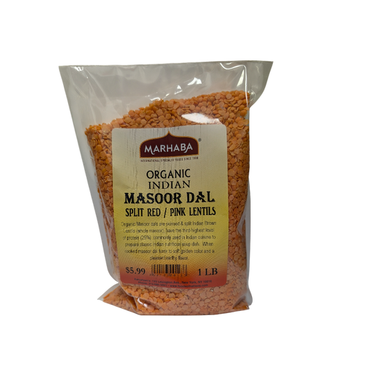 Masoor Dal (Split Red/Pink Lentils), Indian, Organic