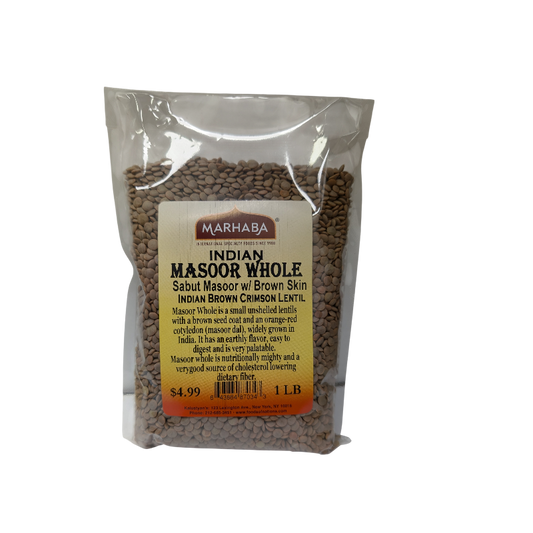 Masoor Whole (Sabut Masoor w/ Brown Skin, Indian Brown Crimson Lentil)