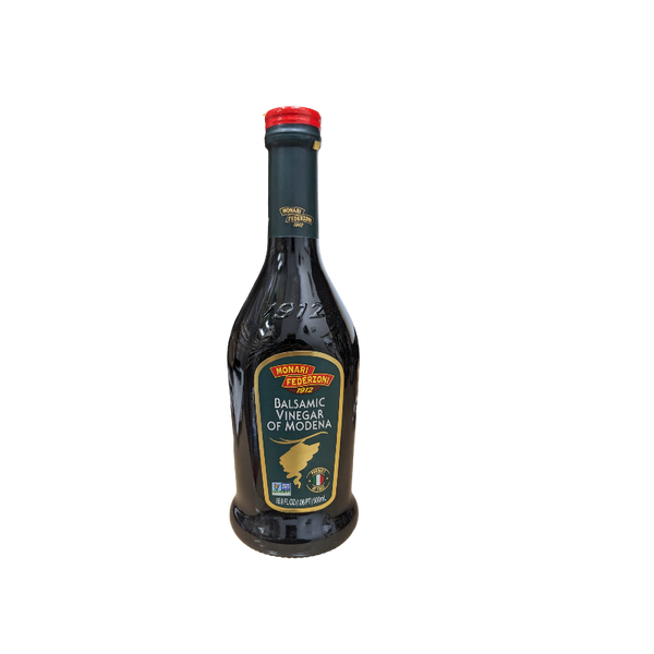 balsamic vinegar in a glass bottle
