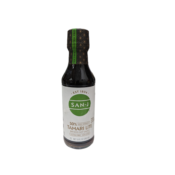 Tamari Soy Sauce 50% Less Sodium in glass bottle