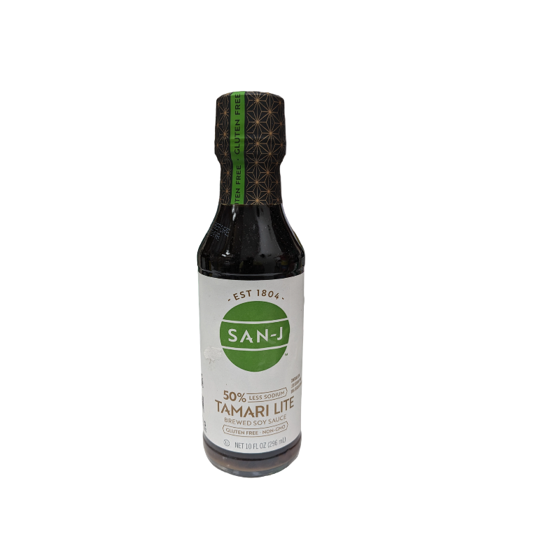 Tamari Soy Sauce 50% Less Sodium in glass bottle
