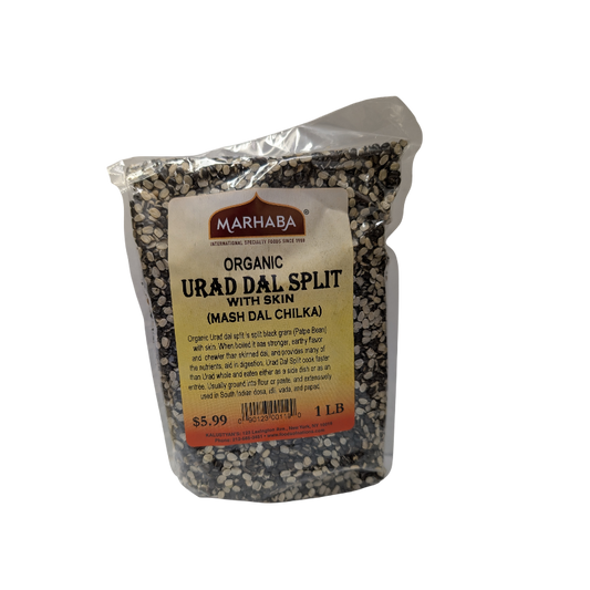 Urad Dal Split w/Skin (Urad/ Mash Dal Chilka), Organic