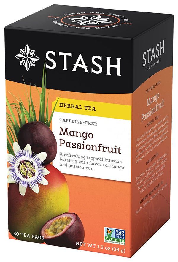 Mango Passion Fruit Herbal Tea, Caffeine Free