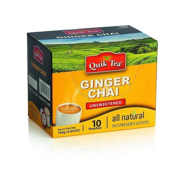 Quic Tea Quik Tea Ginger Chai Unsweetened