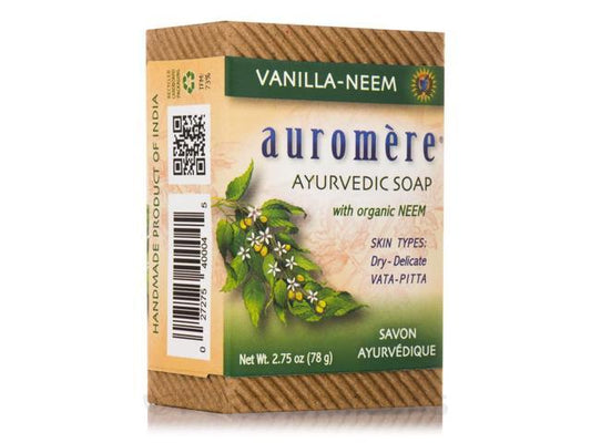 Auromere Vanilla-Neem Ayurvedic Soap