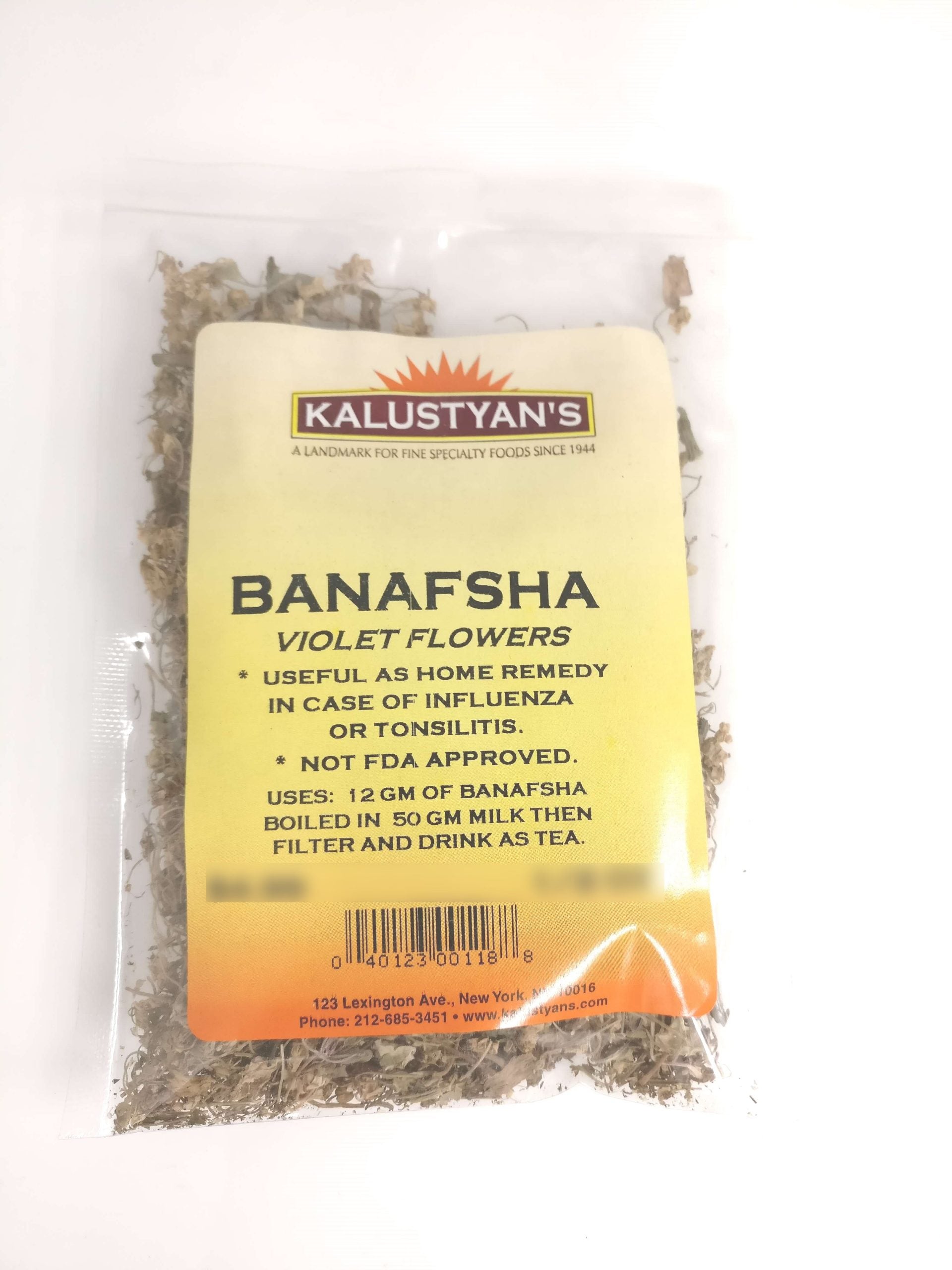 Banafsa Banafsha, Sweet Violet (Viola odorata), Cut & Sifted – Kalustyan's
