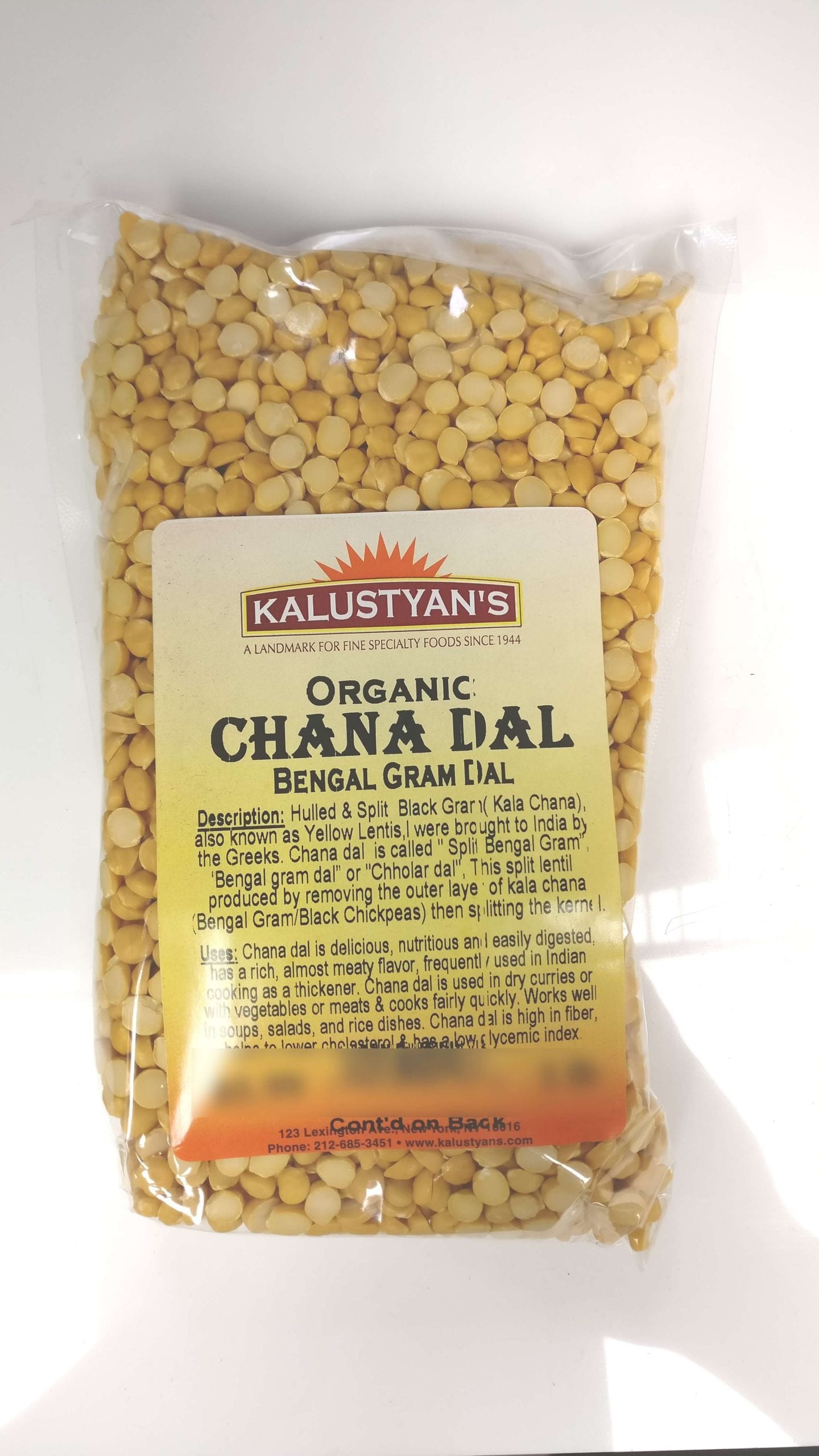 Chana Dal ( Split Yellow Lentil), Organic