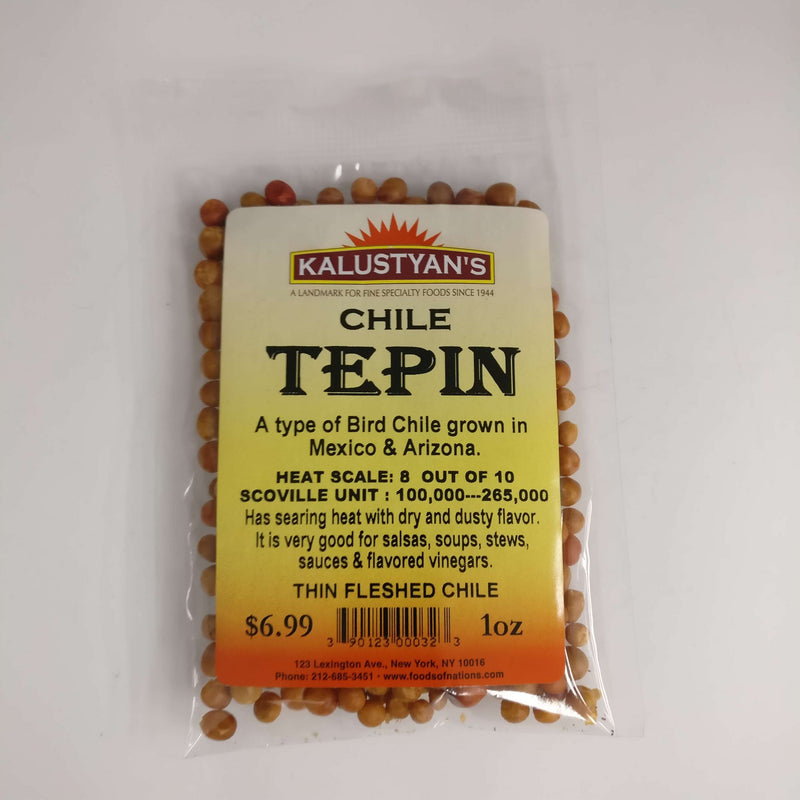 Tepin (Chiltepin), Dried Chili Whole