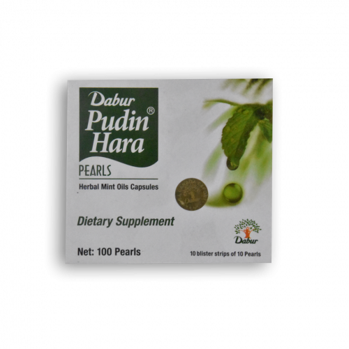 Dabur Pudin Hara Pearls, Herbal Mint Oils Capsules